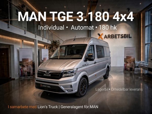 MAN TGE 3.180 Crossbuss 4x4 5 sits • 180 hk - 2027