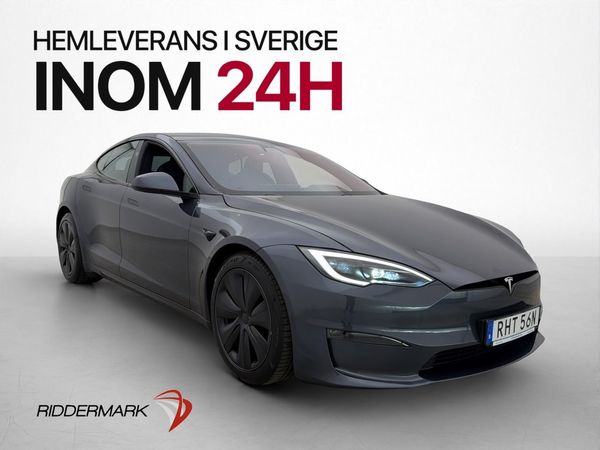 Tesla Model S AWD 670hk Luftfjädring Autopilot Yoke Sv-Såld - 2023