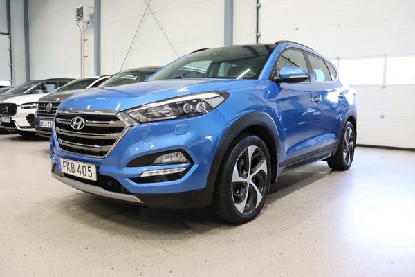 Hyundai Tucson 1.6 T-GDI AWD Pano B-Kam Drag M-Värm Läder 177hk - 2017