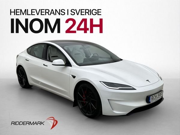 Tesla Model 3 Performance AWD Ljus-Interiör MOMS Skärm-Bak - 2024