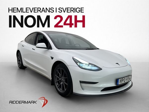 Tesla Model 3 Long Range AWD Värmare Panorama Autopilot - 2021