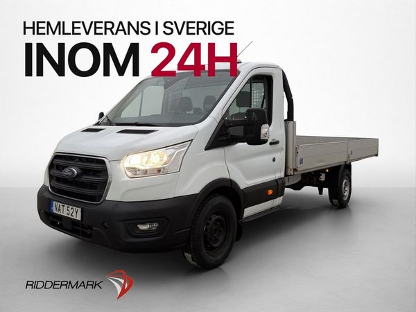 Ford Transit 350 FLAKBIL LÅNGFLAK Värmare Drag CARPLAY Moms - 2021