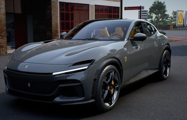 Ferrari Purosangue MOMS Full Carbon Pano 23" Lyftsystem Bur3D Grigio Scuro - 2024