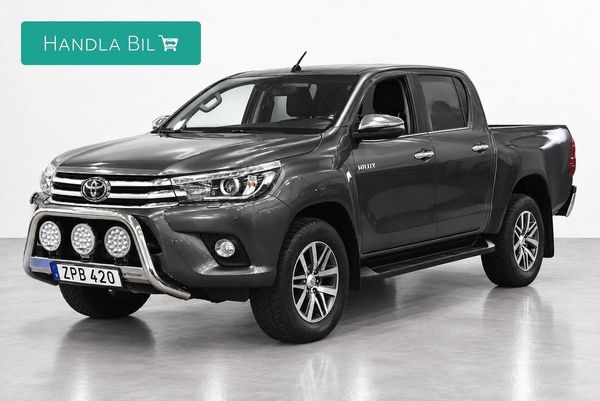 Toyota Hilux Dubbelhytt 2.4 AWD Diff Skinn Moms Dragkrok - 2018