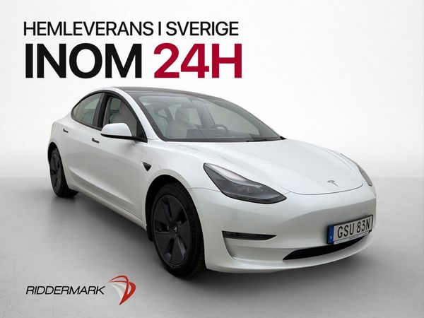 Tesla Model 3 Long Range AWD Ljus-Interiör Panorama MOMS - 2023