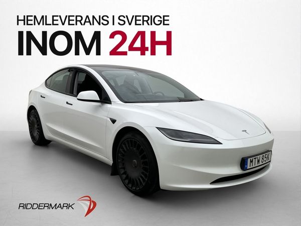 Tesla Model 3 Long Range AWD Pano AP Värmepump Kamera Drag - 2024