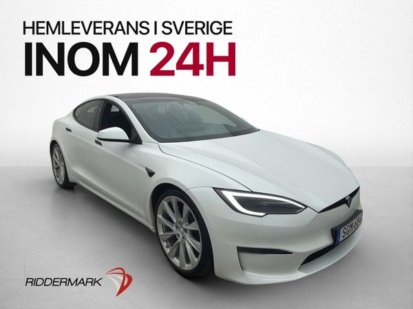 Tesla Model S AWD Svensksåld Luftfjäd Pano Yoke-Ratt MOMS - 2023
