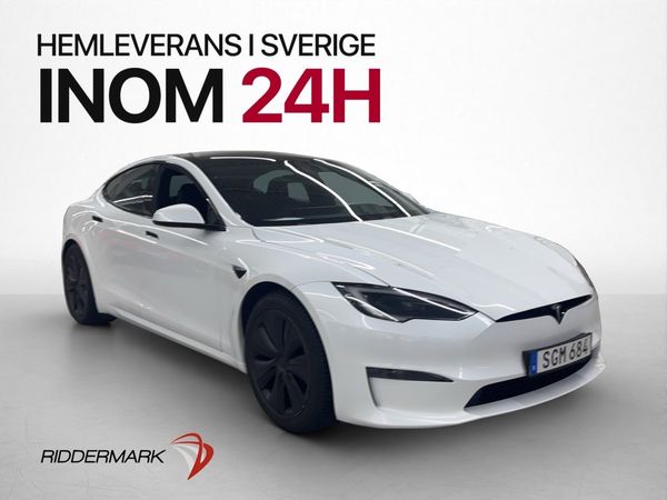 Tesla Model S AWD Svensksåld Luftfjäd Pano Yoke-Ratt MOMS - 2023