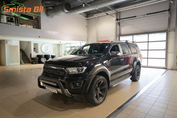 Ford Ranger Bi-Turbo 4x4 WILDTRAK BLACK KÅPA D-VÄRM LÄDER MOMS DRAG - 2022