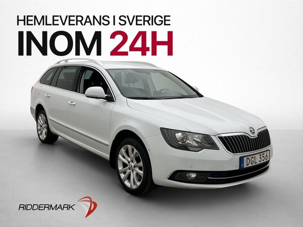 Skoda Superb 2.0 TDI Elegance Drag Navi Sensorer 0,57l/mil - 2014