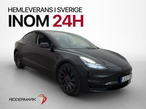 Tesla Model 3 Performance AWD Värmepump Autopilot SV-Såld - 2022