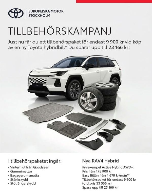 Toyota RAV4 Hybrid AWD-i TILLBEHÖRSKAMPANJ - NYA HYBRIDBILAR - 2026