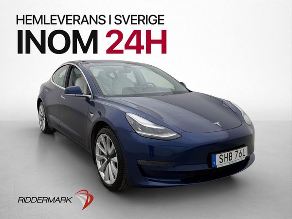 Tesla Model 3 Long Range AWD Pano AP Ljus interiör - 2019
