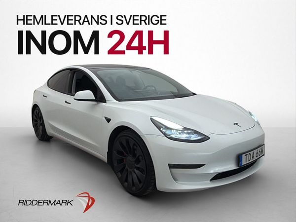 Tesla Model 3 Performance AWD Svensksåld Panorama Drag - 2021
