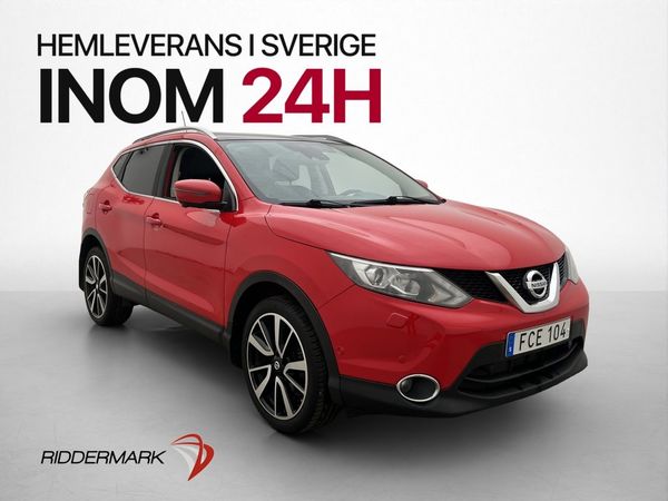 Nissan Qashqai 1.2 DIG-T Tekna Pano 360° Drag Halvskinn - 2014