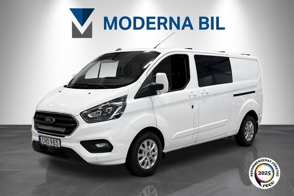 Ford Transit Custom 340 Crew Van 2.0 170hk 5-sits 2xDörr Drag D-värm - 2020