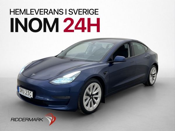 Tesla Model 3 Long Range AWD Värmepump Adp-fart Drag Pano - 2021