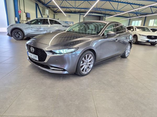 Mazda 3 Sedan 2.0, M Hybrid, Cosmo, off-white skinnklädsel - 2019