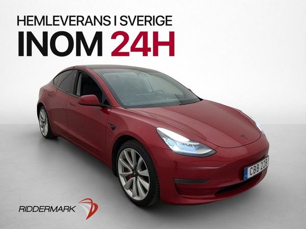 Tesla Model 3 Long Range AWD 440hk Pano Kamera Autopilot - 2019