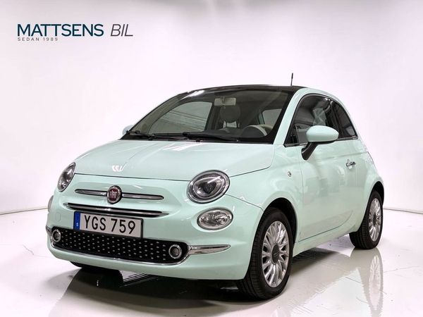Fiat 500 1.2 8V Lounge Euro 6 /Panorama /Bluetooth /P-sensorer - 2017