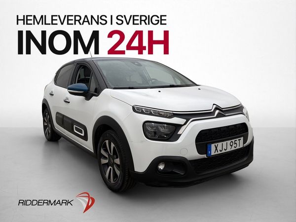 Citroen C3 1.2 PureTech P-Sensorer CarPlay Två-Brukare MOMS - 2023
