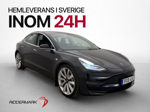 Tesla Model 3 Performance AWD Pano Skinn Kamera Navi AP - 2019