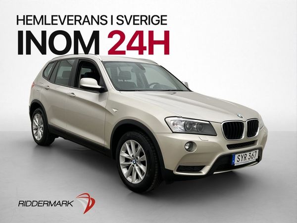 BMW X3 xDrive20d 184hk Halvskinn Drag 2-Zons 0,56 l/Mil - 2013