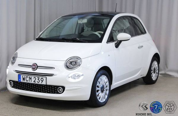 Fiat 500 1.2 69hk Lounge, Panorama, S&V-hjul, Lågmil - 2019