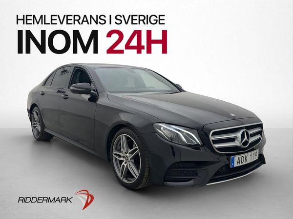 Mercedes E220 d 4M AMG Panorama Värmare 360° Dragkrok - 2019