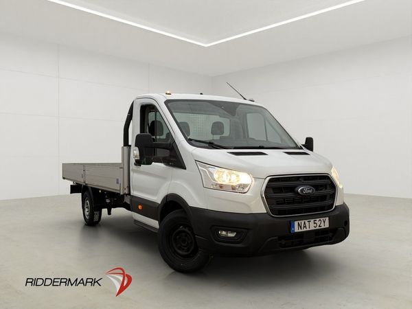 Ford Transit 350 FLAKBIL LÅNGFLAK Värmare Drag CARPLAY Moms - 2021