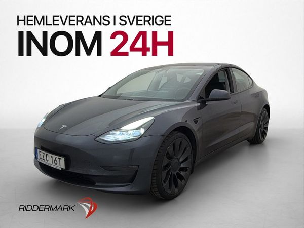 Tesla Model 3 Performance Värmepump Autopilot Svensksåld - 2021