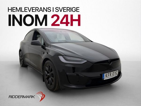 Tesla Model X Plaid 1020hk 6-Sits Yoke Luftfjädring - 2023