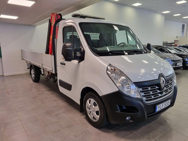 Renault Master Chassi Cab Flak med kran 5900 mil moms - 2017