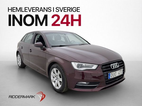 Audi A3 Sportback TDI Quattro Farthållare 0.49 l/mil BT - 2014
