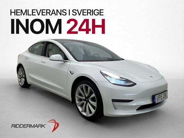 Tesla Model 3 Long Range AWD AP Ljus-Interiör Svensksåld - 2019