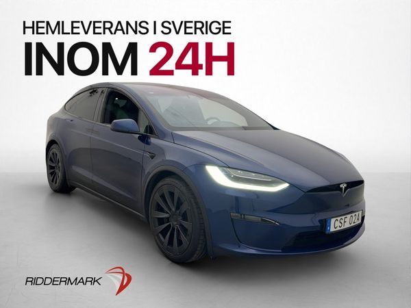 Tesla Model X Plaid 6-Sits Luftfjädring Autopilot Sv-Såld - 2023