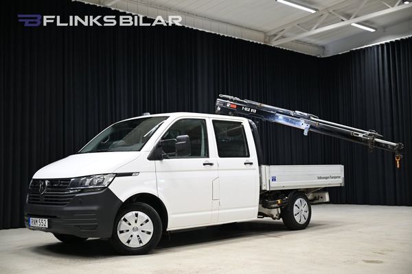 Volkswagen Transporter 4Motion 150HK Dubbelhytt|Flak|Kranbil|HIAB|Moms|SeUTR! - 2021