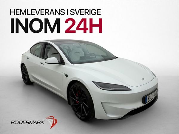 Tesla Model 3 Performance AWD Pano Ljus-Interiör Svensksåld - 2024