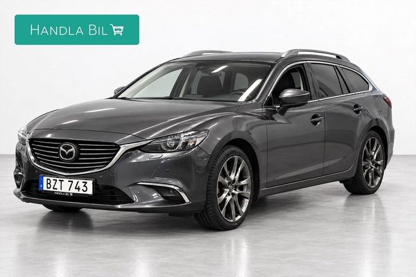 Mazda 6 Wagon 2.2 AWD D-värm HUD Skinn Rattv Dragkrok - 2017