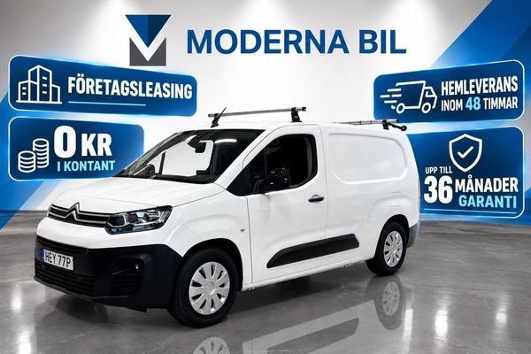 Citroen e-Berlingo Van Long 50 kWh 136hk Moms L2 Drag B-kam Navi Värmare - 2021