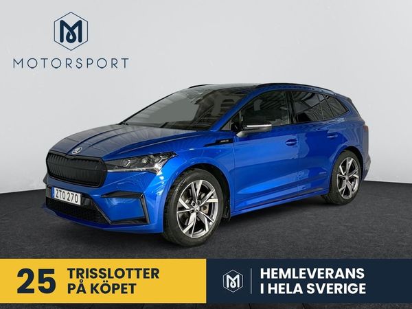 Skoda Enyaq iV 80x Sportline Dragkrok Adaptiv-fart Värmepump Kamera - 2023