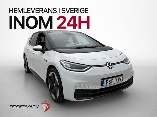 Volkswagen ID.3 Pro S Kamera Värmepump HUD CarPlay Sensorer - 2022