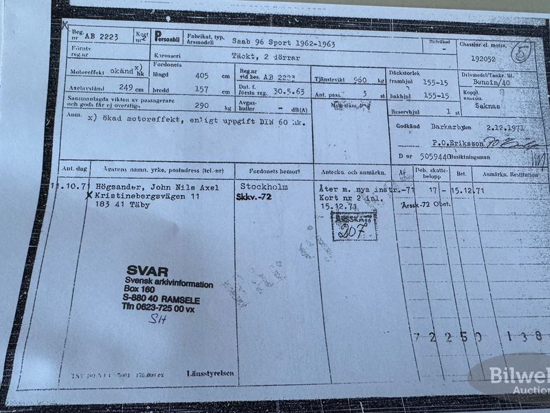 Saab 96 bild 130