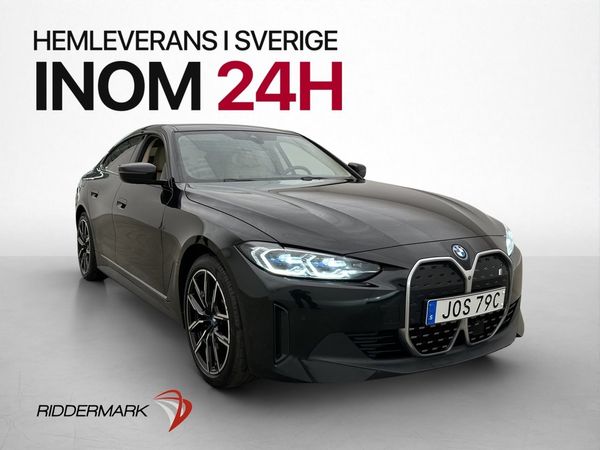BMW i4 eDrive40 Gran Coupé 83.9 kWh Dragkrok 360° Skinn MOMS - 2024