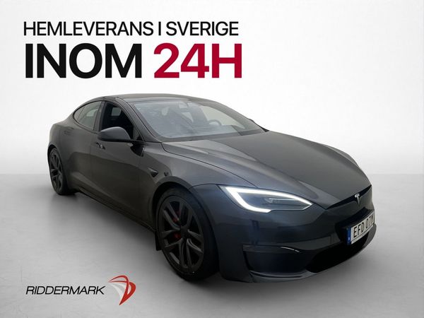 Tesla Model S Plaid 1020hk Panorama Luftfjädring - 2024