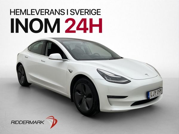 Tesla Model 3 Long Range AWD Drag Pano Kamera Skinn Navi AP - 2019