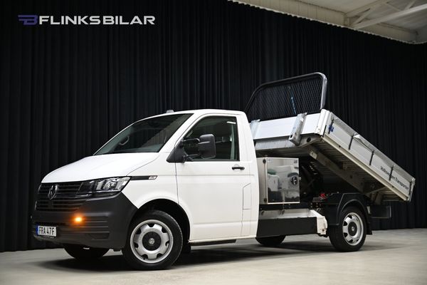 Volkswagen Transporter DSG 150HK Flak|Tippflak|Inredd|Lågmil|EnÄgare|Leasbar - 2023