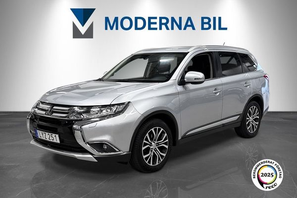 Mitsubishi Outlander 2.2 Di-D 150hk 4WD Business 7-sits Drag B-kam Skinn - 2016