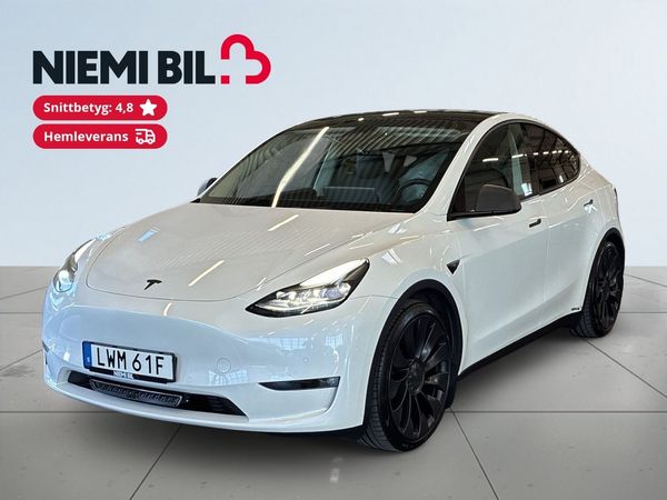 Tesla Model Y Performance S&V/Drag/Pano/Värmepump/Ljusramp/Elstolar - 2022