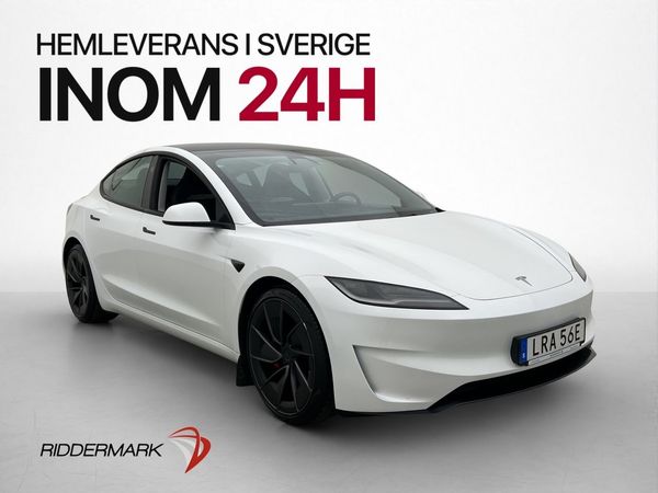 Tesla Model 3 Performance 627hk Värmepump Rattvärme AP - 2024